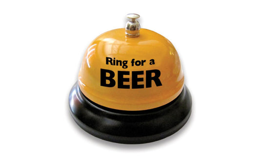 Novelty Ring for a Beer Flashy Yellow Table Bell - Party Gifts and Novelties