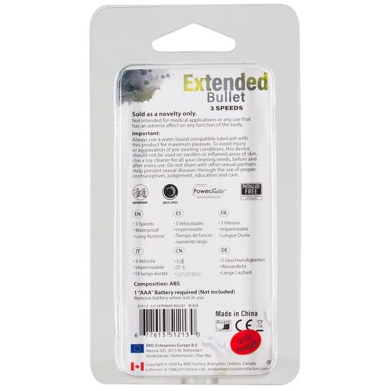 Power Bullet Extended 9 cm 3 Speed Vibrating Bullet Massager Bullet Vibrators