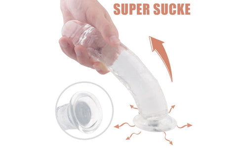 S-Hande Lester Soft Realistic Dong Clear M - Realistic Dildos