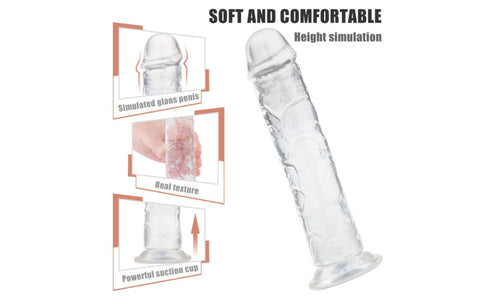 S-Hande Lester Soft Realistic Dong Clear M - Realistic Dildos