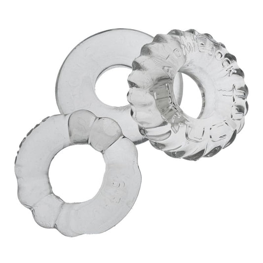 OxBalls Bonemaker 3 Piece Stretchy Mens Cock Ring Set Stretchy Cock Rings