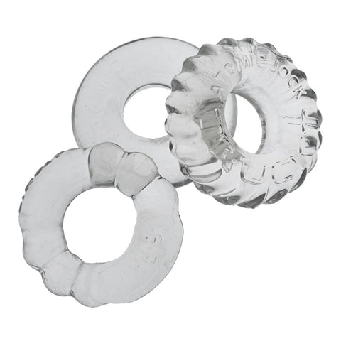 OxBalls Bonemaker 3 Piece Stretchy Mens Cock Ring Set - Stretchy Cock Rings
