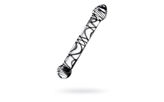 Sexus Duo Black Swirl Glass Dildo 20.5cm {% if variant != 'Default Title' and variant != blank %} {% endif %} Glass Sex Toys