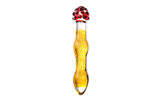 Sexus Glass Dildo 20.5cm Yellow & Red {% if variant != 'Default Title' and variant != blank %} {% endif %} Glass Sex Toys