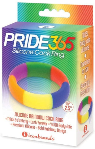 The 9's Pride 365 Rainbow Cockring - Stretchy Cock Rings