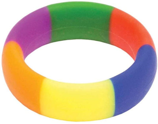 The 9's Pride 365 Rainbow Cockring - Stretchy Cock Rings