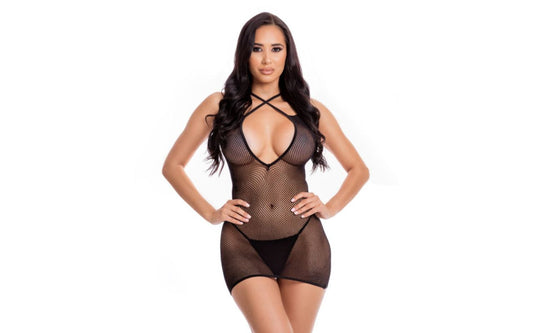 Pink Lipstick Spellbinding Womens Mini Dress One Size Black - Skirts And Club Wear