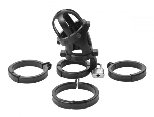 The Chamber Locking Chastity Cage - Cock Rings