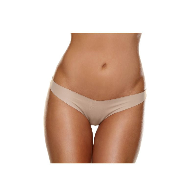 Hollywood Curves Invisible Womens Microfiber Thong Nude G-Strings, Panties and Shorts