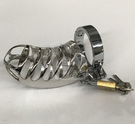 The Protector Ribbed Chastity Device - Male Chastity