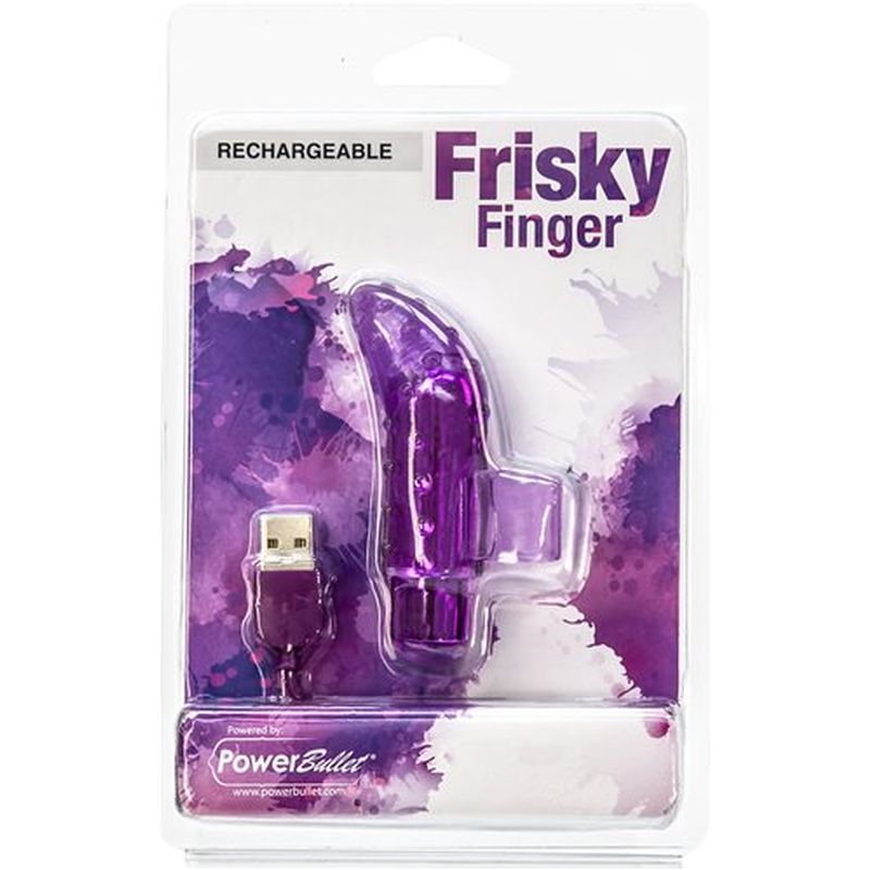 PowerBullet Rechargeable Frisky Finger Adult Massager Finger and Tongue Vibrators