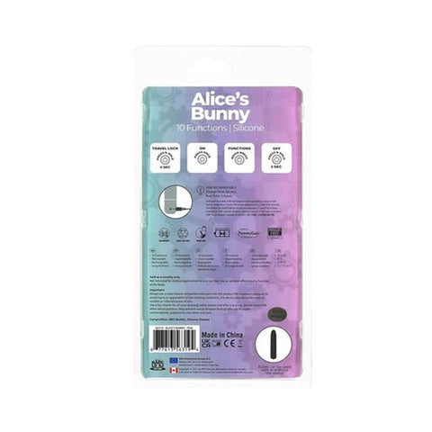 PowerBullet Alices Bunny Rechargeable Bullet Vibrator With Rabbit Sleeve - Bullet Vibrators