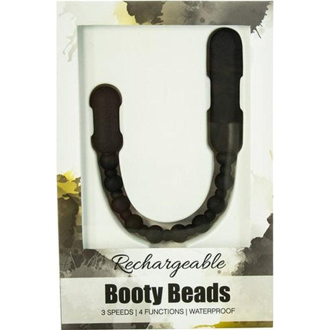 PowerBullet Rechargeable Booty Beads Black - Anal Beads and Balls