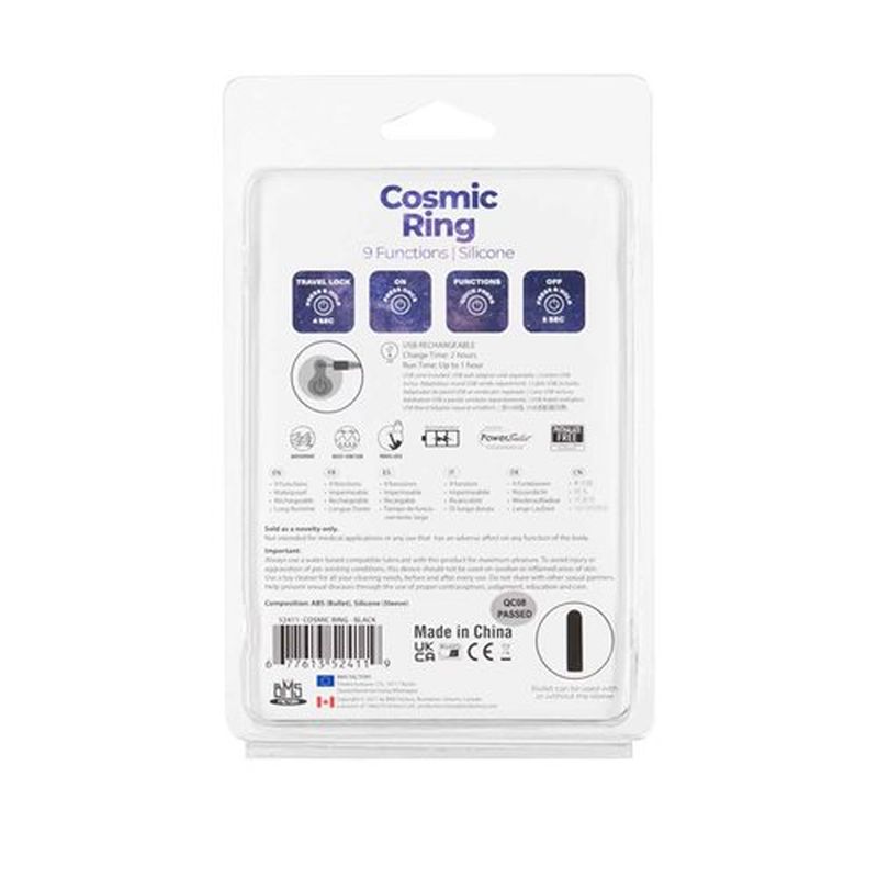 Power Bullet Cosmic Vibrating Cock Ring With Bullet Vibrating Cock Rings