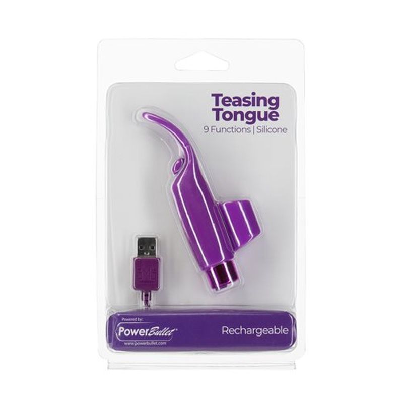 Power Bullet Teasing Tongue Vibrator With Rechargeable Bullet Finger and Tongue Vibrators