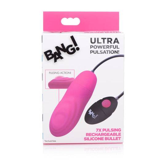 Bang 7X Pulsing Rechargeable Vibrating Bullet Vibrator - Bullet Vibrators