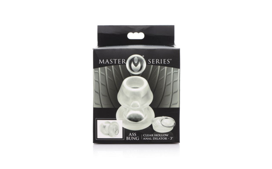 Master Series Ass Bung Clear Hollow Anal Dilator 3 Inch Medium Butt Plugs