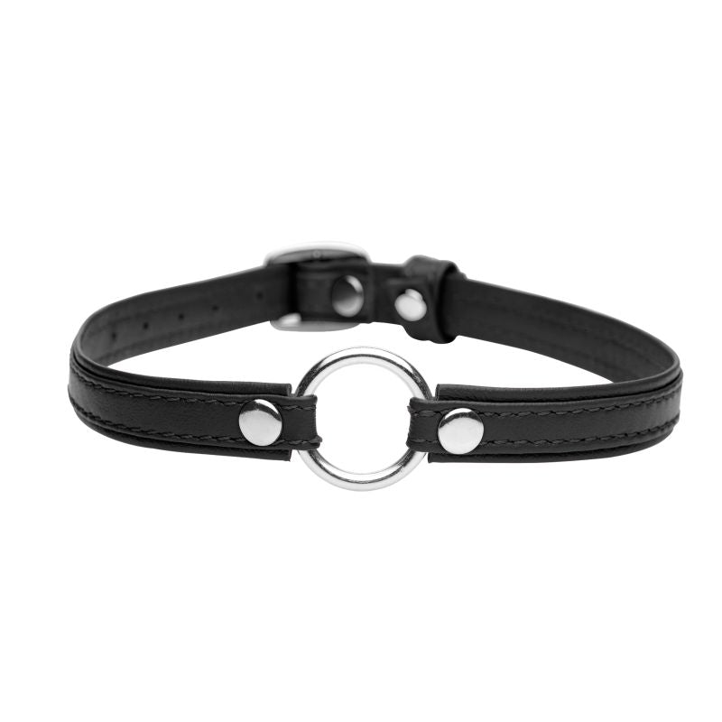 Master Series Sex Pet Leather Choker BDSM Collar With Silver Ring Collars and Leads