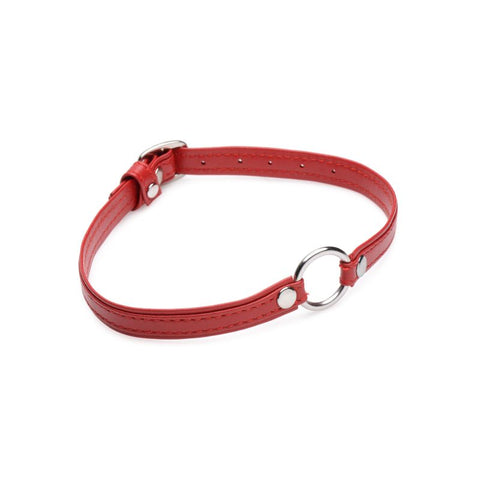 Master Series Sex Pet Leather Choker BDSM Collar With Silver Ring - Collars and Leads