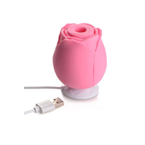 Bloomgasm 10X Wild Rose Silicone Clitoral Suction Stimulator - Clit Ticklers and Pulsators