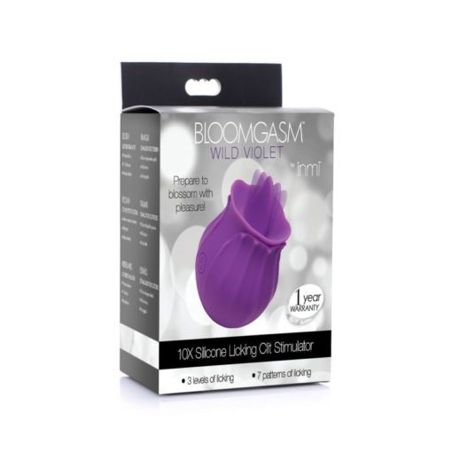 Bloomgasm Wild Violet 10X Licking Clitoral Vibrator Clit Ticklers and Pulsators