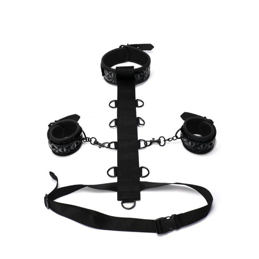 Whip Smart Diamond Fetish Play Body Restraint 3 Piece Set - Cuffs And Restraints