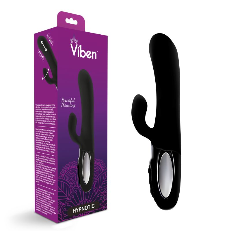 Viben Hypnotic Thrusting Rabbit Vibrator With Swinging Clit Stimulator Rabbit Vibrators