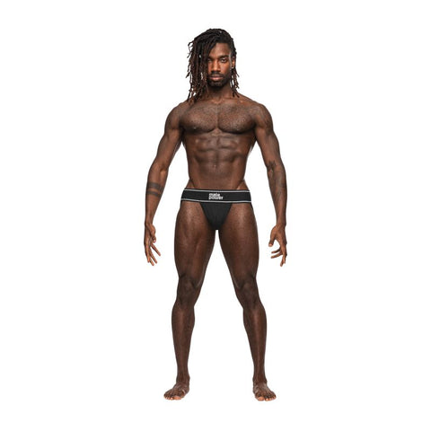 Male Power Modal Rib Mens Jock Underwear Black - Jocks and G-Strings