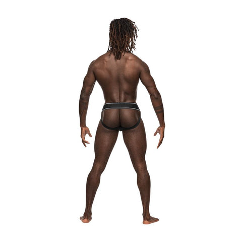 Male Power Modal Rib Mens Jock Underwear Black - Jocks and G-Strings