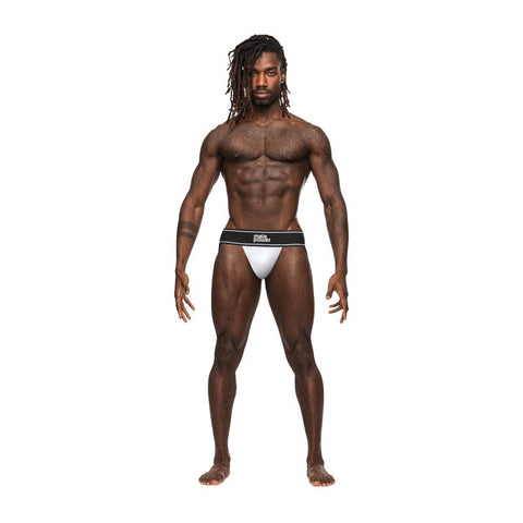 Male Power Modal Rib Mens Jock White - Jocks and G-Strings