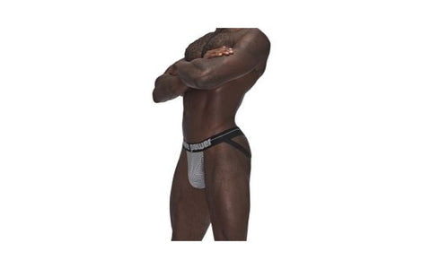 Male Power Sexagon Strappy Ring Male Jock Grey L / XL - Jocks and G-Strings