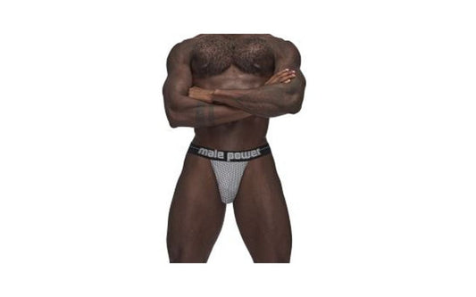 Male Power Sexagon Strappy Ring Male Jock Grey L / XL - Jocks and G-Strings