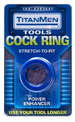 TitanMen Tools Cock Ring Blue Stretchy Cock Rings