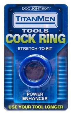 TitanMen Tools Cock Ring Blue - Stretchy Cock Rings