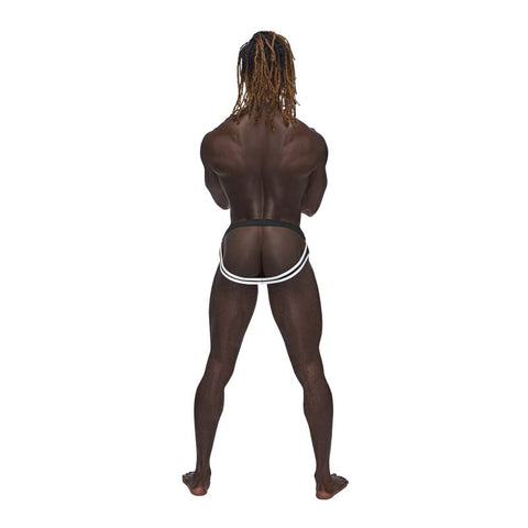 Male Power Sport Breathable Mens Mesh Jock Black - Jocks and G-Strings