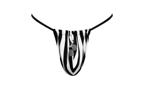 Male Power Referee Novelty G String Mens Underwear Black - Jocks and G-Strings