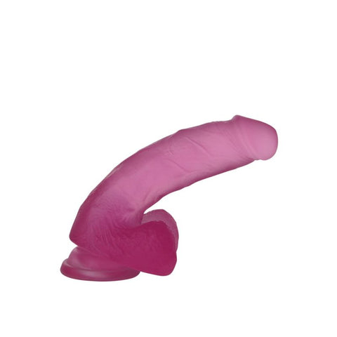 Lovetoy Jelly Studs Crystal Curved Realistic Dildo Pink - Realistic Dildos