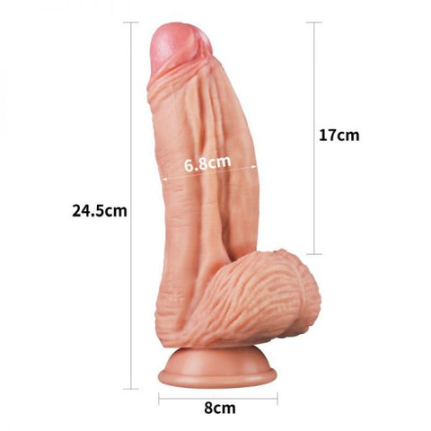 Lovetoy Nature Cock Dual Layer Huge ALIEN Silicone Dildo 10 Inch - Realistic Dildos
