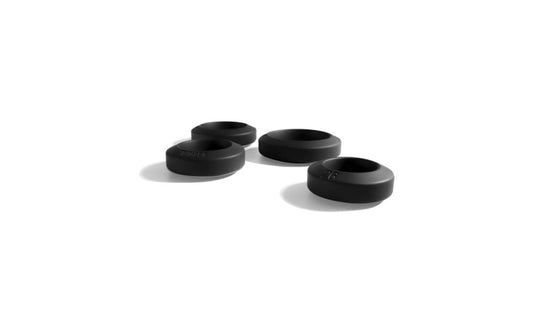 Brutus Big Bulge Silicone Cock Ring Set 4 Piece Black Cock Ring Sets