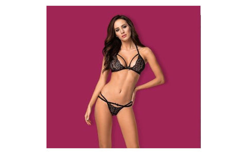 Obsessive Bra and Panty Set 838 2 Piece Black - Bras and Bra Sets