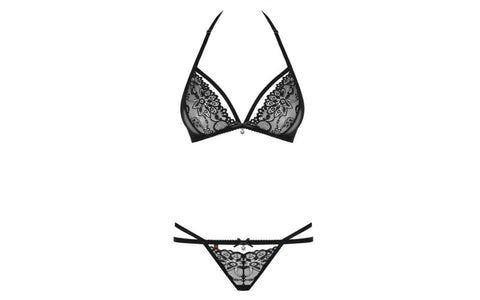 Obsessive Bra and Panty Set 838 2 Piece Black - Bras and Bra Sets