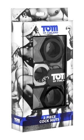 Tom of Finland 3 Piece Cock Nuts - Cock Rings