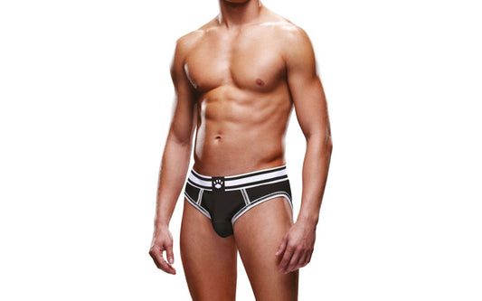 Prowler Open Back Stylish Backless Male Brief White/Black - Mens Briefs And Boxers