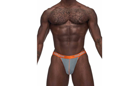 Male Power Casanova Uplift Stretchy Micro Mens Thong Grey - Mens Briefs And Boxers