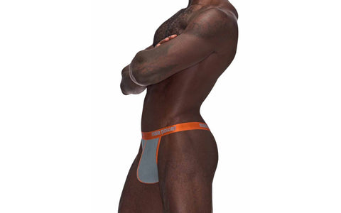 Male Power Casanova Uplift Stretchy Micro Mens Thong Grey - Mens Briefs And Boxers