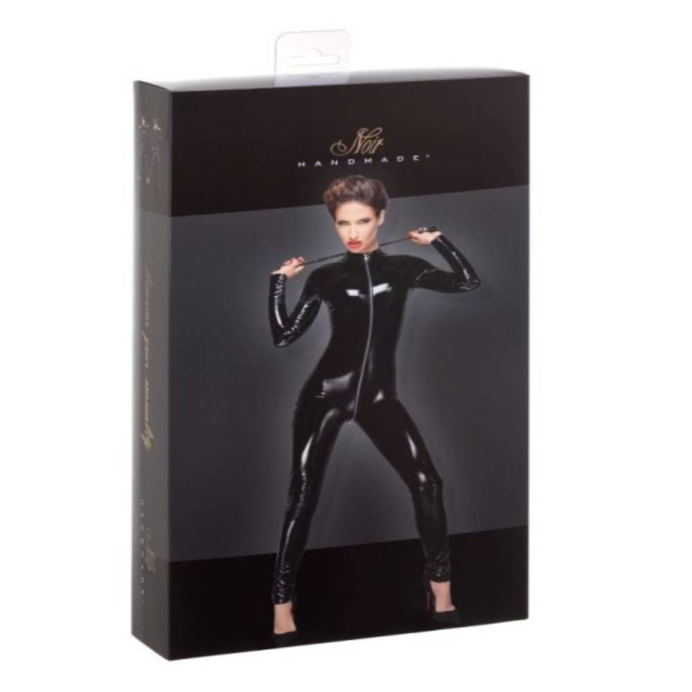 Noir Handmade PVC Overall With 3 Way Zipper Women Fetish Dress Her Fetish