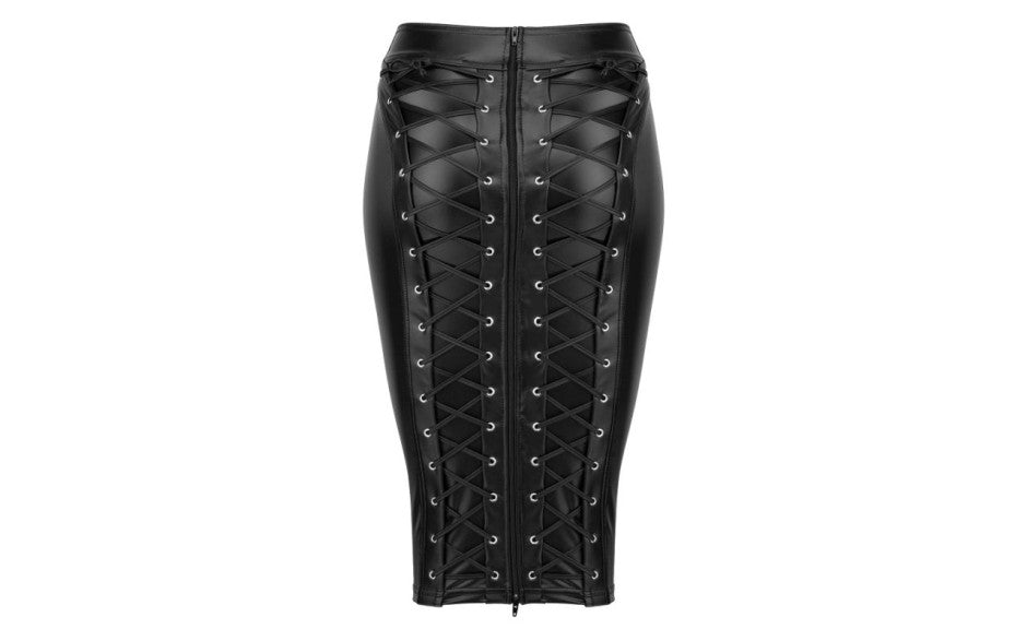 Noir Handmade Power Wetlook Pencil Womens Skirt With Long Zipper Her Fetish
