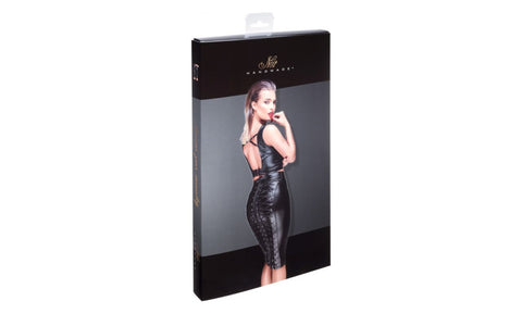 Noir Handmade Power Wetlook Pencil Womens Skirt With Long Zipper - Her Fetish