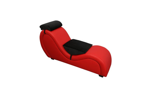 Daytona Kama Sutra Mebon Chaise Love Lounge Red With Black Pillows - Sex Furniture