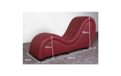 Daytona Kama Sutra Mebon Chaise Love Lounge Leather Black - Sex Furniture